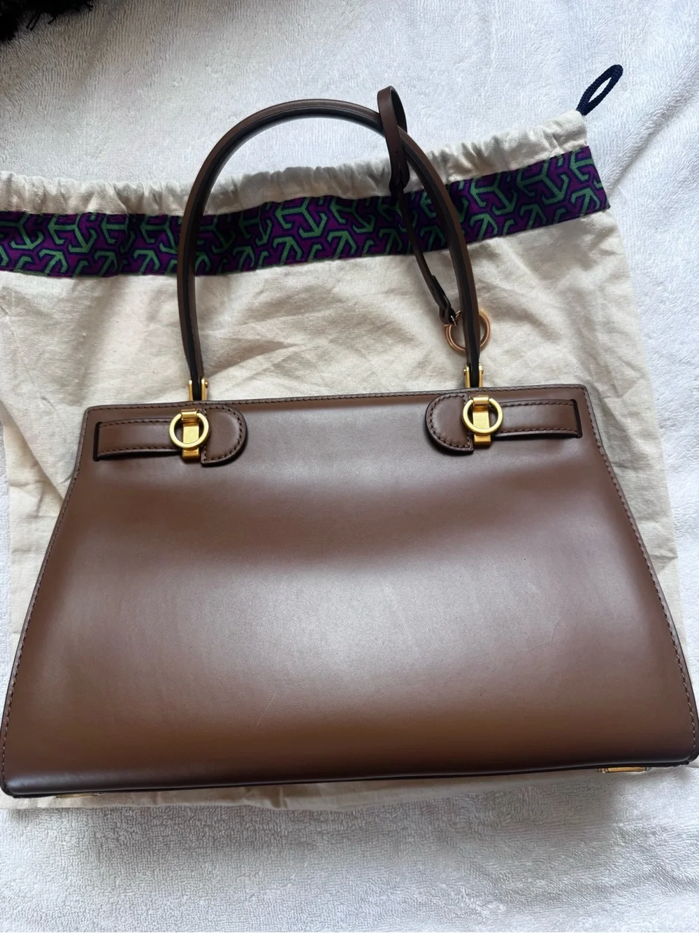 Tory Burch Small Lee Radzwill Bag in Smooth Leather